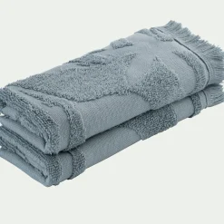 Serviette Invité*alinea Lot de 2 serviettes invité en coton - 30x50cm Bleu calaluna