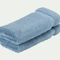 Serviette Invité*alinea Lot de 2 serviettes invité en coton peigné - autan 30x50cm Bleu