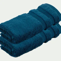 Serviette Invité*alinea Lot de 2 serviettes invité en coton - 30x50cm Bleu figuerolles