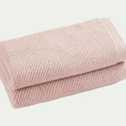Serviette Invité*alinea Lot de 2 serviettes invités en bouclettes de coton bio - rosa 30x50cm Rose