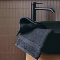 Serviette Invité*alinea Lot de 2 serviettes invités en coton peigné - calabrun 30x50cm Gris