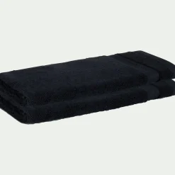 Serviette Invité*alinea Lot de 2 serviettes invités en coton peigné - calabrun 30x50cm Gris