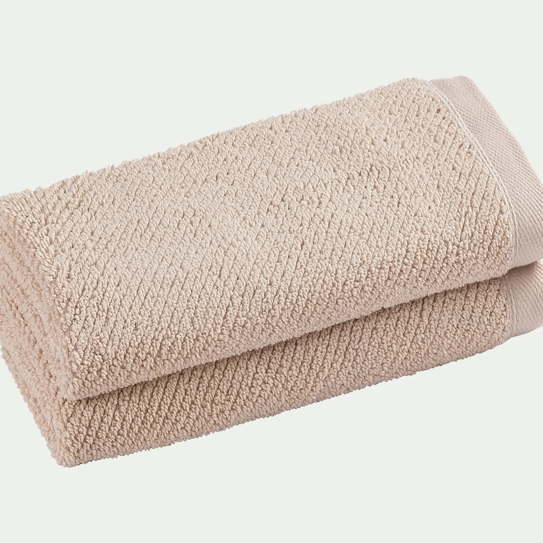Serviette Invité*alinea Lot de 2 serviettes invités en bouclettes de coton bio - alpilles 30x50cm Beige