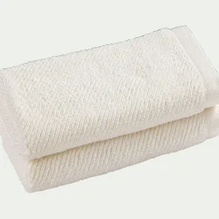 Serviette Invité*alinea Lot de 2 serviettes invités en bouclettes de coton bio - ventoux 30x50cm Blanc