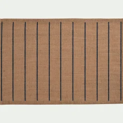 Set De Table*alinea Lot de 4 sets de table à rayures en jute 30x45cm - Bleu