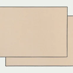 Set De Table*alinea Lot de 2 sets de table en coton brodé - 36x48cm Beige