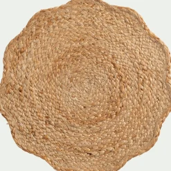 Set De Table*alinea Lot de 2 sets de table fleur en jute D35cm - Naturel