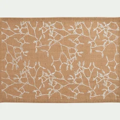 Set De Table|Nappe Et Serviette De Noël*alinea Lot de 4 sets de table motif gui en jute 30x45cm - Naturel