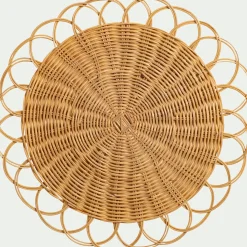 Set De Table*alinea Lot de 2 sets de table ronds en rotin D38cm - Naturel