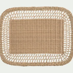 Set De Table*alinea Lot de 2 sets de table ronds en jonc de mer L45cm - naturel