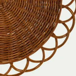 Set De Table*alinea Lot de 2 sets de table ronds en rotin D38cm - Naturel