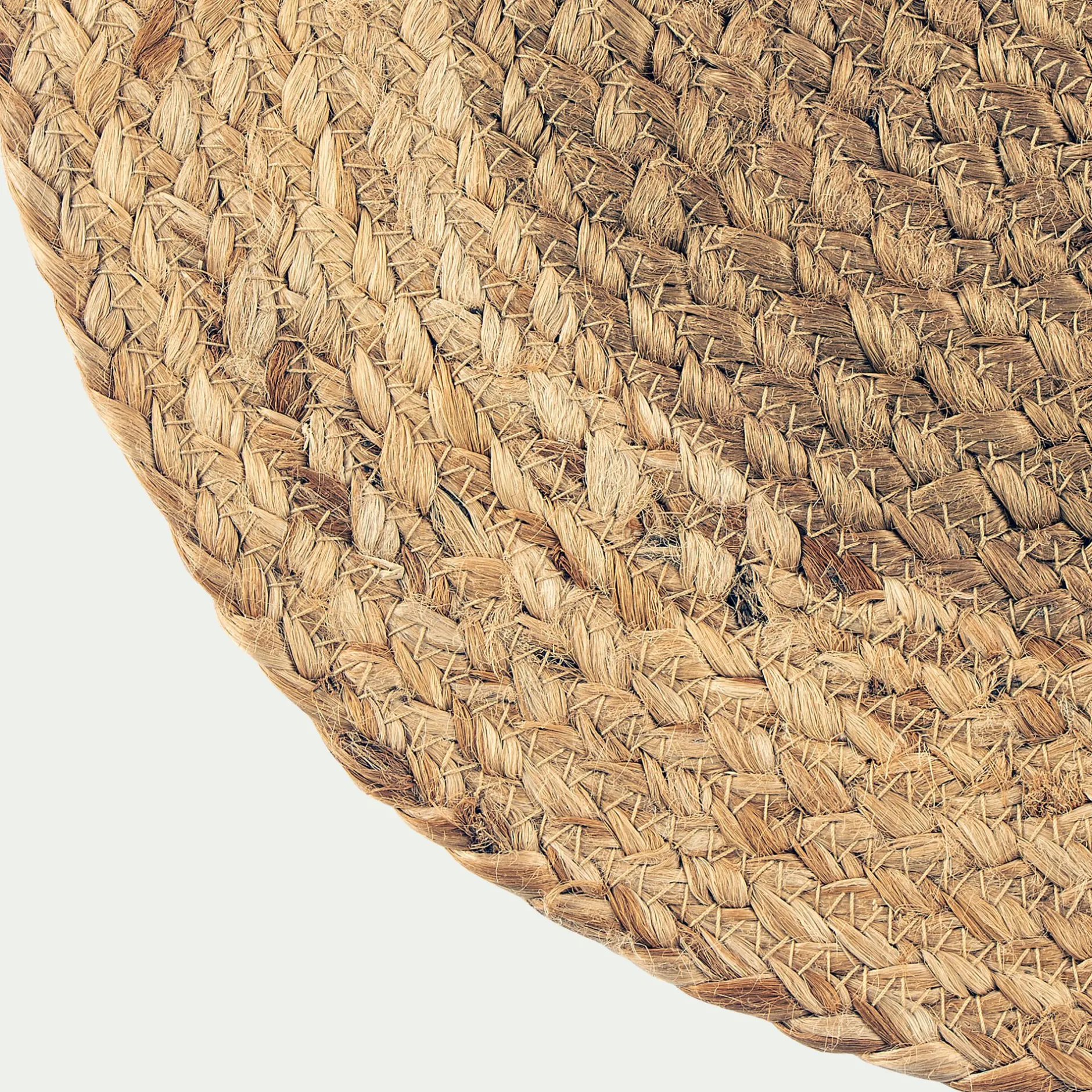 Set De Table*alinea Lot de 2 sets de table ronds en jute - naturel D38cm