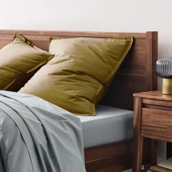 Taie D'Oreiller*alinea Lot de 2 taies d'oreiller en percale de coton - alep 65x65cm Jaune