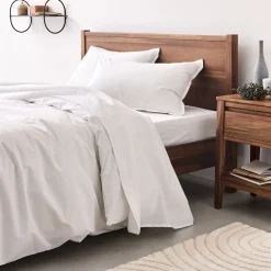 Taie D'Oreiller*alinea Lot de 2 taies d'oreiller en percale de coton - 50x70cm Blanc