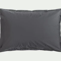 Taie D'Oreiller*alinea Lot de 2 taies d'oreiller en percale de coton - ardoise 50x70cm Gris