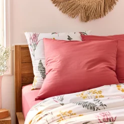 Taie D'Oreiller*alinea Lot de 2 taies d'oreiller en coton 65x65cm - framboise Rose