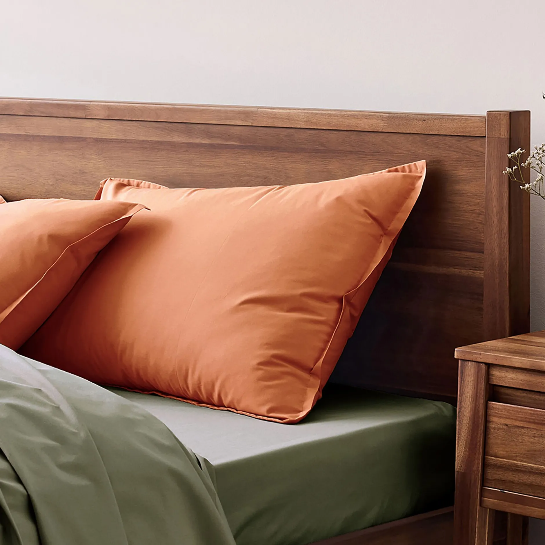 Taie D'Oreiller*alinea Lot de 2 taies d'oreiller en percale de coton - brun rustrel 50x70cm Marron