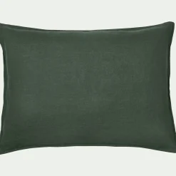 Taie D'Oreiller*alinea Lot de 2 taies d'oreiller en lin lavé - cèdre 50x70cm Vert