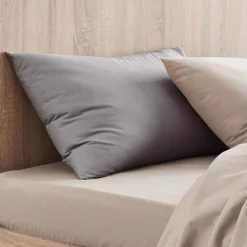 Taie D'Oreiller*alinea Lot de 2 taies d'oreiller en coton - restanque 50x70cm Gris