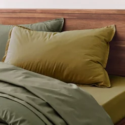 Taie D'Oreiller*alinea Lot de 2 taies d'oreiller en percale de coton - alep 50x70cm Jaune