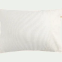 Taie D'Oreiller*alinea Lot de 2 taies d'oreiller en lin et coton 50x70cm avec motif argan - Jaune