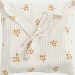 Taie D'Oreiller*alinea Lot de 2 taies d'oreiller en lin et coton 50x70cm avec motif argan - Jaune