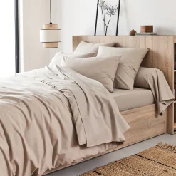 Taie D'Oreiller*alinea Lot de 2 taies d'oreiller en coton - alpilles 65x65cm Beige