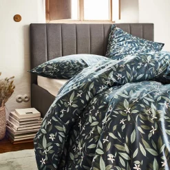 Taie D'Oreiller*alinea Lot de 2 taies d'oreiller fleurs d'oranger en percale de coton 63x63cm - Bleu