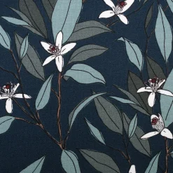Taie D'Oreiller*alinea Lot de 2 taies d'oreiller fleurs d'oranger en percale de coton 63x63cm - Bleu