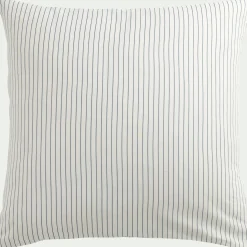 Taie D'Oreiller*alinea Lot de 2 taies d'oreiller rayées en coton 63x63cm - abysse Bleu