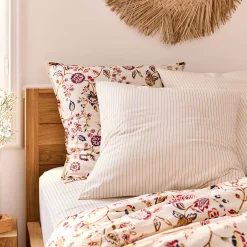 Taie D'Oreiller*alinea Lot de 2 taies d'oreiller rayées en coton 63x63cm - argan Jaune