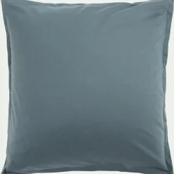 Taie D'Oreiller*alinea Lot de 2 taies d'oreillers en satin lavé de 65x65cm - orage Bleu