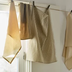 Tablier Et Torchon*alinea Lot de 3 torchons dépareillés en coton 50x70cm - Beige