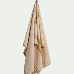 Tablier Et Torchon*alinea Lot de 3 torchons rayés en coton - beige et 50x70cm Jaune