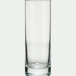 Verre À Eau*alinea Lot de 6 verres à eau forme tube en verre 22cl - Transparent