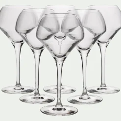 Verre À Pied|Verre À Vin*alinea Lot de 6 verres à pied en cristallin 37cl - Transparent