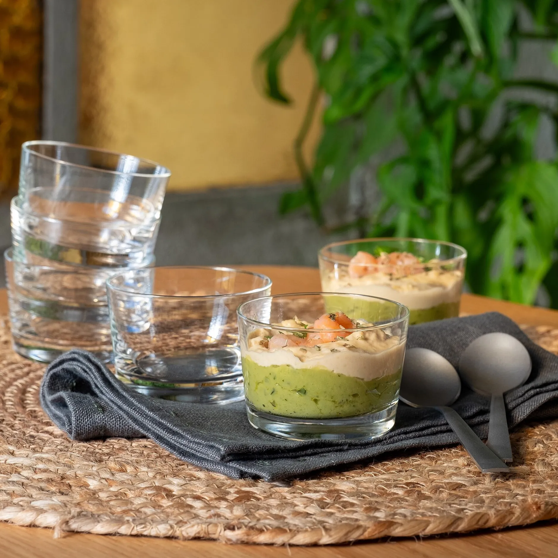 Coupelle*alinea Lot de 6 verrines en cristallin D7cm - Transparent