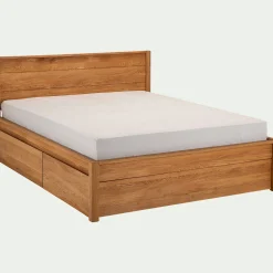 Tiroir Et Bout De Lit*alinea Lot de deux tiroirs de rangement en bois pour lit RENO - Bois clair