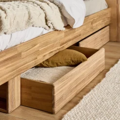 Tiroir Et Bout De Lit*alinea Lot de deux tiroirs de rangement en bois pour lit CORCOVADO - Bois clair