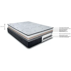 Matelas 160X200 Cm*alinea Matelas à ressorts ensachés accueil enveloppant 160x200cm Blanc