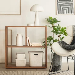 Rangement À Composer|Bibliothèque Et Étagère*alinea Meuble bas à 3 cases en chêne massif - bois clair Bois foncé