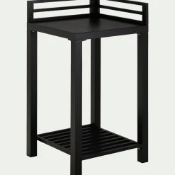 Meuble Cuisine Exterieur*alinea Meuble d'angle de cuisine extérieure en métal - Noir