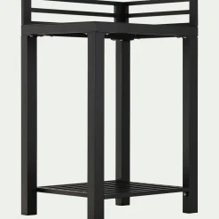 Meuble Cuisine Exterieur*alinea Meuble d'angle de cuisine extérieure en métal - Noir