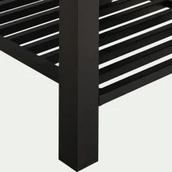 Meuble Cuisine Exterieur*alinea Meuble d'angle de cuisine extérieure en métal - Noir