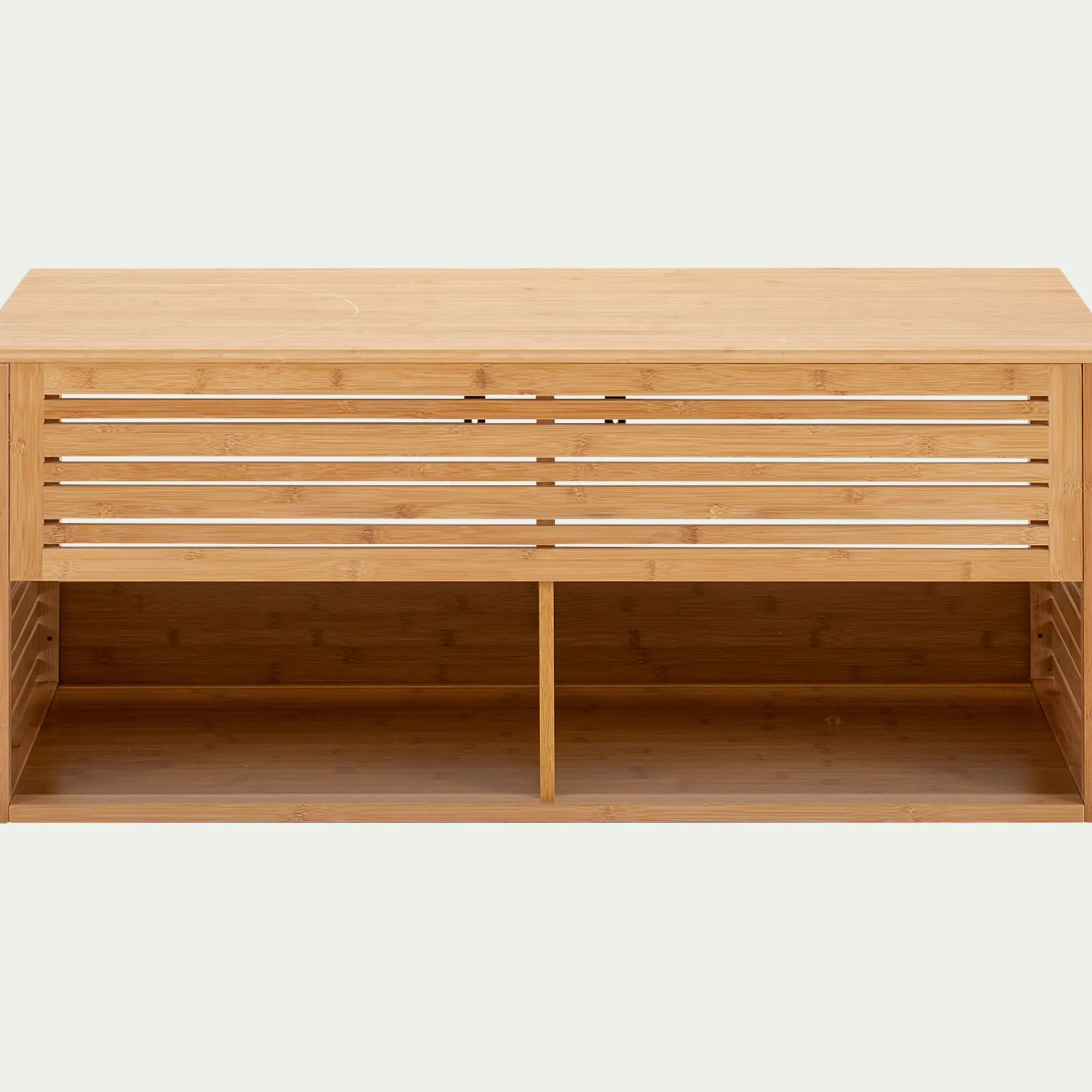 Meuble Sous Vasque*alinea Meuble double sous vasque murale en bambou - L120cm Bois clair