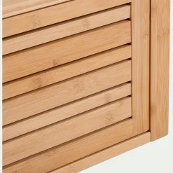 Meuble Sous Vasque*alinea Meuble sous vasque murale en bambou L95xl40xH30cm - Bois clair