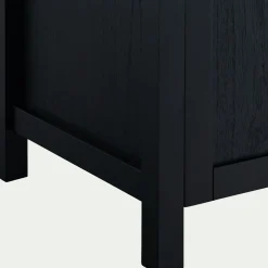 Meuble Sous Vasque*alinea Meuble sous-vasque double et 2 portes en bois de cèdre - L120cm Noir