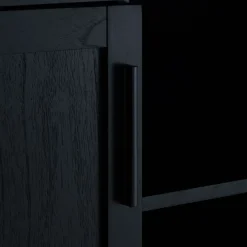 Meuble Sous Vasque*alinea Meuble sous-vasque double et 2 portes en bois de cèdre - L120cm Noir