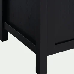 Meuble Sous Vasque*alinea Meuble sous-vasque simple et 1 porte en bois de cèdre - L80cm Noir