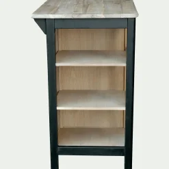 Meuble Sous Vasque*alinea Meuble sous-vasque simple 1 porte en acacia massif - L90cm Bois foncé